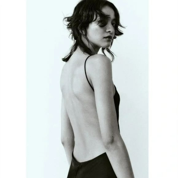 ZARA SATIN SLIP DRESS - Picture 8 of 10